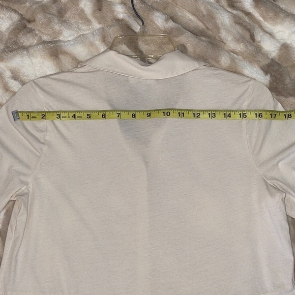 J. Jill Cream long sleeve button down cotton blouse Sz. XS - Picture 15 of 16